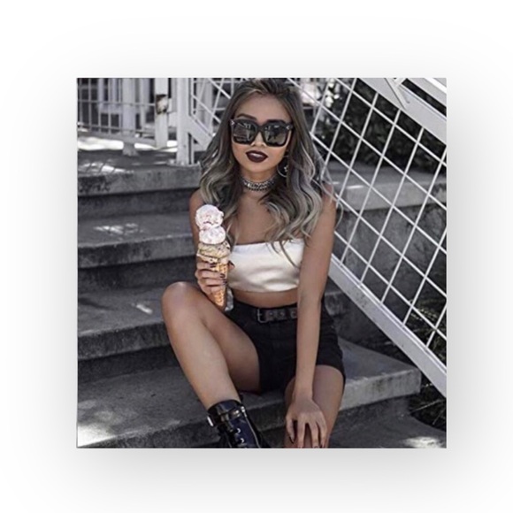 New Retro Oversized Square Sunglasses Sunnies ☻ Shiny Black ☻ Gradient Lenses ☻ - Picture 15 of 16